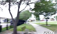 Legal Age Teen Engages in Sloppy Missionary Sex with Cock POV Blowjob