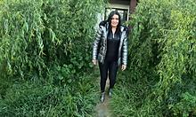 Unexpected Mess On Shiny Down-Jacket From Gardener Encounter.