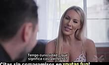 Blonde MILF Loves Sex As I Lick Her Pussy With Spanish Subtitles