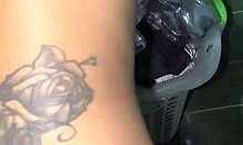 Magrinha Swallows Tattooed Guy's Load in Abandoned Rio House