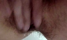 hairy pussy drips in pov solo orgasm
