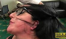 Chubby submissive deepthroats and gets fucked hard by maledom