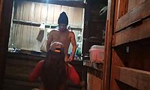 stepfather dominates milf like a bitch with big cock. old man almost infarcts from sex