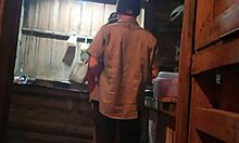 stepfather dominates milf like a bitch with big cock. old man almost infarcts from sex