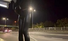 trans shemale olivia flashing dick ass public