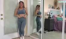 Watch this sexy milf try on gym workout clothes in a fun haul - sfw style from tabithaxxx