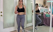 Watch this sexy milf try on gym workout clothes in a fun haul - sfw style from tabithaxxx