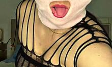 Naughty Masked Latina Babe With Big Tits Pounds Her Pussy