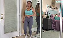 Watch this sexy milf try on gym workout clothes in a fun haul - sfw style from tabithaxxx