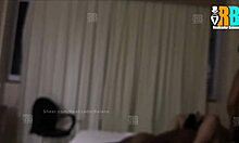 Hotwife makes cuckold suck while getting black cock in menage