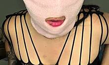 Naughty Masked Latina Babe With Big Tits Pounds Her Pussy