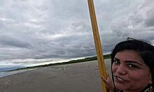 Nicoly Safada Seduces Firefighter on Beach and Rides His Cock in the Woods