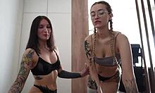 Curious step sis decided to learn how to give a blowjob in homemade 3 some.