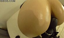 Japanese Wife Bent Over in Close-Up Doggy Style