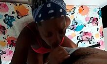 latina ebony girl sucks stepdaddy's big cock horny