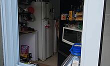 Finally Caught My Neighbor Fully Naked, Revealing Her Huge Natural Tits And Hairy Body.