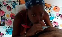 latina ebony girl sucks stepdaddy's big cock horny