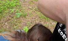 I went for a walk after fucking at home and sucked him off outdoors