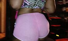 This big booty dark skin tatted girl craved my monster cock so much that she rode it hard in pov before swallowing every drop of my cum