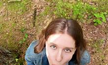 I went for a walk after fucking at home and sucked him off outdoors