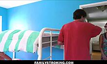 Young 18+ blonde teen blows father-in-law