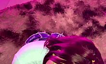 Rough sex with black milf's big tits and ass, fucking her wet pussy after blowjob.