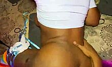 Rough sex with black milf's big tits and ass, fucking her wet pussy after blowjob.