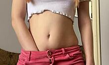 What would you do with this skinny teen 18+ and her tight shaved pussy toys?