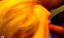 Amateur Blonde Gives Intense Homemade Blowjob With Tits On Display!