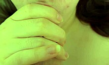 Uncut small dick fucks stepsister's mouth in humiliation