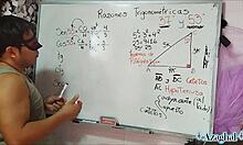 this asian nerd student gets involved in a sexual triangle with teacher in bedroom