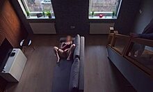 Roommate caught me masturbating in dorm and i continue as he watches