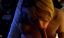 Amateur Blonde Gives Intense Homemade Blowjob With Tits On Display!