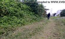 Look At This Slut Flashing Pussy In Public!