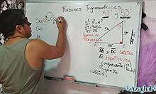 this asian nerd student gets involved in a sexual triangle with teacher in bedroom