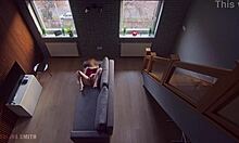 Roommate caught me masturbating in dorm and i continue as he watches