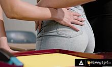 Pervert milf teachers sophia locke and cherry kiss discipline hot student gal ritchie in classroom with licking and fucking