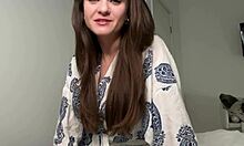 Stepson caught his stepmother with milky boobs in her bedroom... oh no!