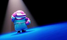 loses fall guys game and pays the bet in hotel