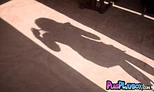 Stunning teen Carmen Vega strips in lingerie, showing big ass and naked body.