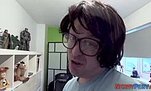 Big tit slut tricked into swallowing nerd's dick in reality