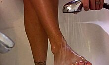 i'm teasing you with my feet in the bathtub while masturbating solo, you know