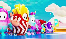 loses fall guys game and pays the bet in hotel