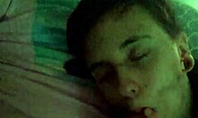 Slut girlfriend sucks monster cock for cum in mouth with boyfriend watching