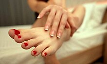 she gives jerk off instructions while you worship her bare feet