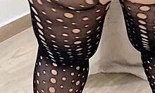 Mature latina milf seduces me intensely with her big ass and lingerie, leading to a creampie.