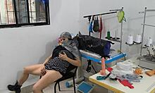 Indian Seamstress Indulges in Detailed Masturbation Session in Clothing Workshop