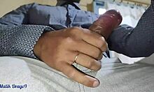 malik drago9 gets super horny at work, jerking his monster cock and cumming hard.