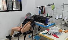 Indian Seamstress Indulges in Detailed Masturbation Session in Clothing Workshop