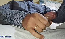 malik drago9 gets super horny at work, jerking his monster cock and cumming hard.